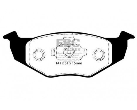 Brake Pad Set, disc brake Greenstuff DP21137 EBC, Image 4