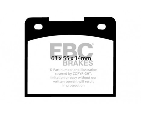 Brake Pad Set, disc brake Greenstuff DP2114 EBC, Image 4