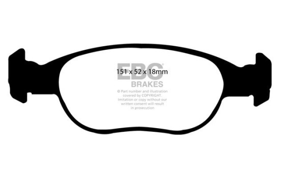 Brake Pad Set, disc brake Greenstuff DP21141 EBC, Image 4