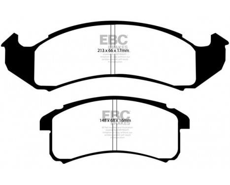 Brake Pad Set, disc brake Greenstuff DP21142 EBC, Image 4