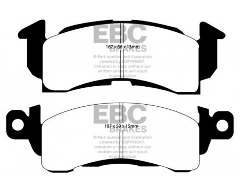 Brake Pad Set, disc brake Greenstuff DP21145 EBC, Image 4
