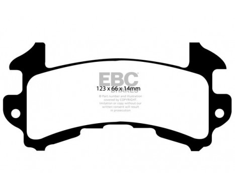 Brake Pad Set, disc brake Greenstuff DP21146 EBC, Image 4