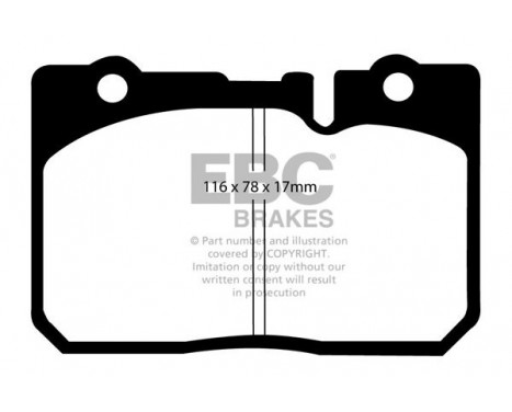 Brake Pad Set, disc brake Greenstuff DP21154 EBC, Image 4