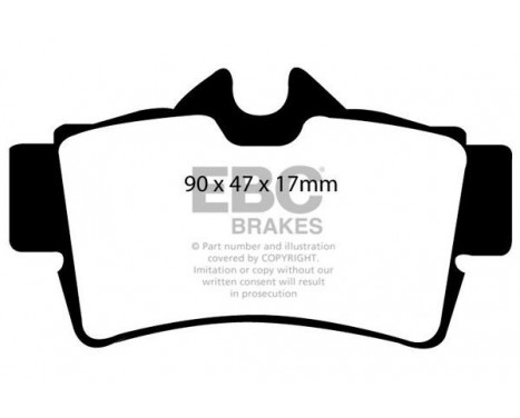 Brake Pad Set, disc brake Greenstuff DP21156 EBC, Image 4