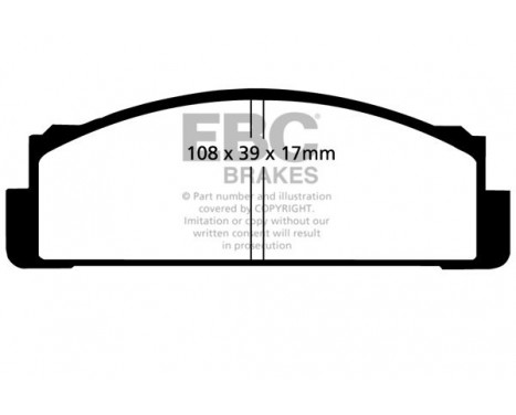 Brake Pad Set, disc brake Greenstuff DP2116 EBC, Image 4