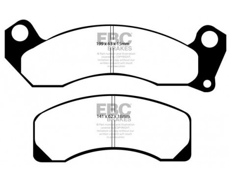 Brake Pad Set, disc brake Greenstuff DP21166 EBC, Image 4