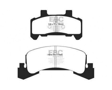 Brake Pad Set, disc brake Greenstuff DP21173 EBC, Image 4