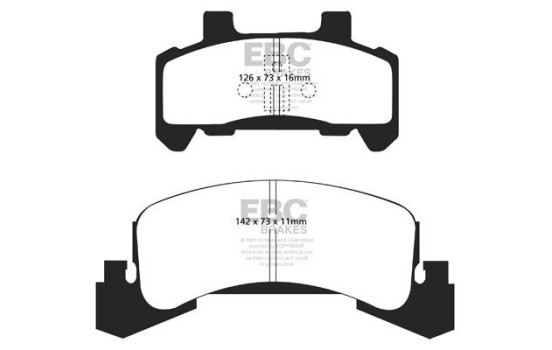 Brake Pad Set, disc brake Greenstuff DP21173 EBC, Image 4