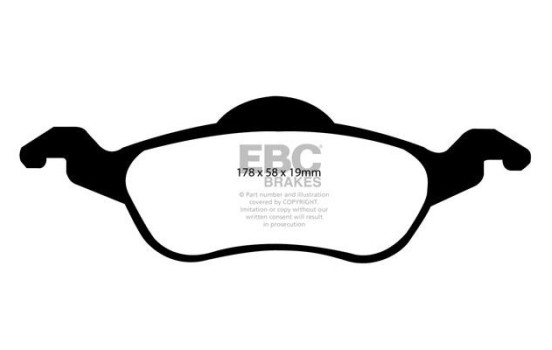 Brake Pad Set, disc brake Greenstuff DP21185 EBC, Image 4