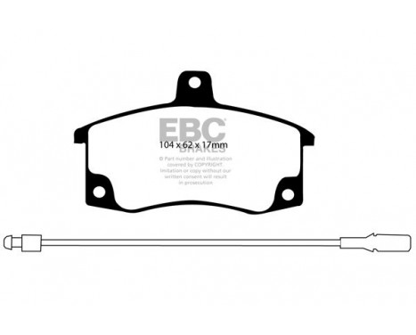 Brake Pad Set, disc brake Greenstuff DP21192 EBC, Image 4