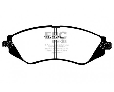 Brake Pad Set, disc brake Greenstuff DP21196 EBC, Image 4