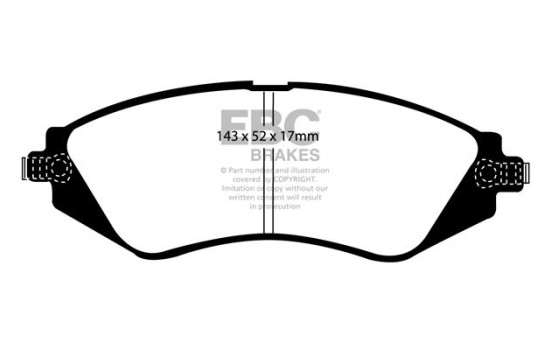 Brake Pad Set, disc brake Greenstuff DP21196 EBC, Image 4