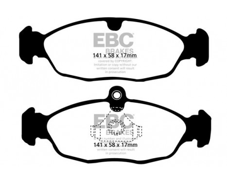 Brake Pad Set, disc brake Greenstuff DP21198 EBC, Image 4