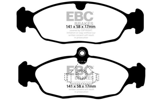 Brake Pad Set, disc brake Greenstuff DP21198 EBC, Image 4