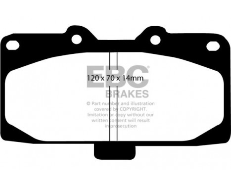 Brake Pad Set, disc brake Greenstuff DP21200 EBC, Image 4