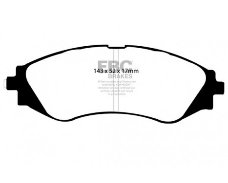 Brake Pad Set, disc brake Greenstuff DP21209 EBC, Image 4