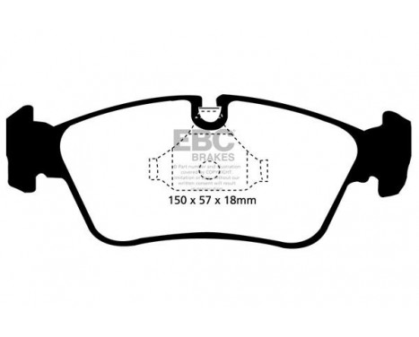 Brake Pad Set, disc brake Greenstuff DP21211 EBC, Image 4