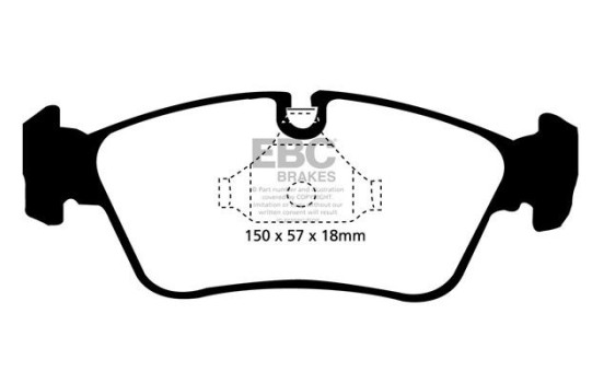 Brake Pad Set, disc brake Greenstuff DP21211 EBC, Image 4