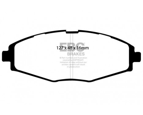 Brake Pad Set, disc brake Greenstuff DP21212 EBC, Image 4