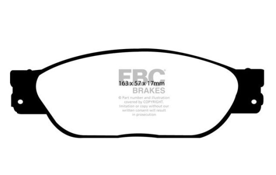 Brake Pad Set, disc brake Greenstuff DP21220 EBC, Image 4