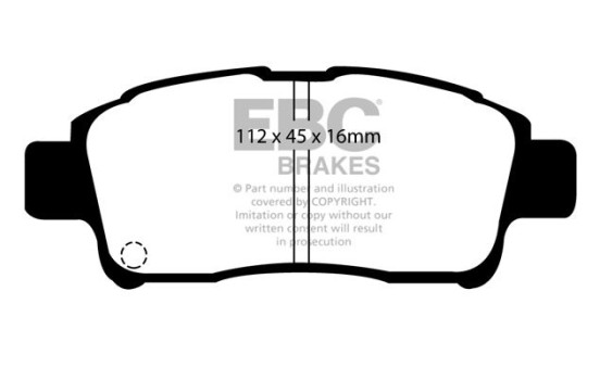 Brake Pad Set, disc brake Greenstuff DP21225 EBC, Image 4
