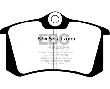 Brake Pad Set, disc brake Greenstuff DP21230 EBC, Image 4