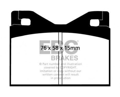 Brake Pad Set, disc brake Greenstuff DP2126 EBC, Image 4
