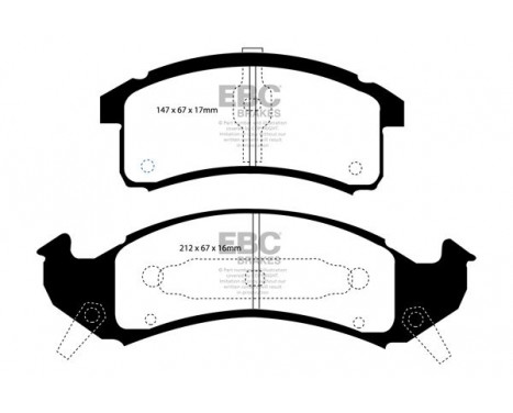 Brake Pad Set, disc brake Greenstuff DP21271 EBC, Image 4