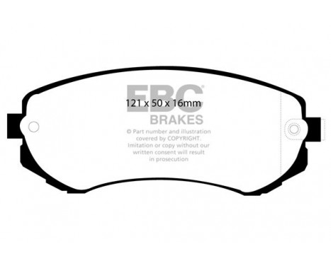 Brake Pad Set, disc brake Greenstuff DP21279 EBC, Image 4