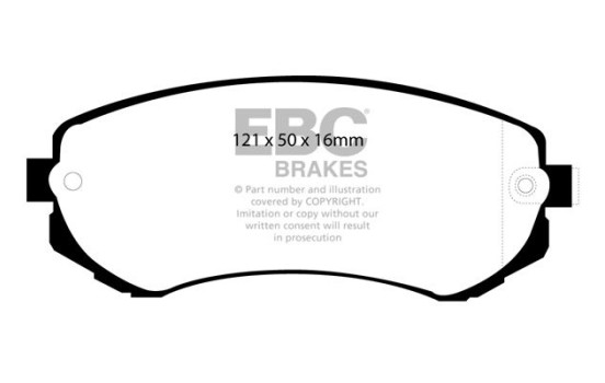 Brake Pad Set, disc brake Greenstuff DP21279 EBC, Image 4