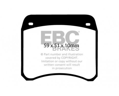 Brake Pad Set, disc brake Greenstuff DP2128 EBC, Image 4