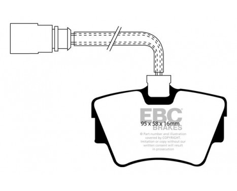 Brake Pad Set, disc brake Greenstuff DP21285 EBC, Image 4