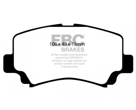 Brake Pad Set, disc brake Greenstuff DP21291 EBC, Image 4