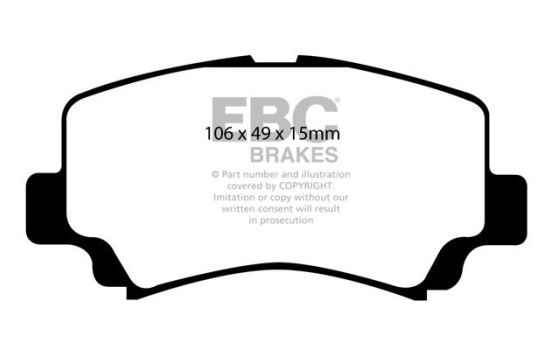 Brake Pad Set, disc brake Greenstuff DP21291 EBC, Image 4