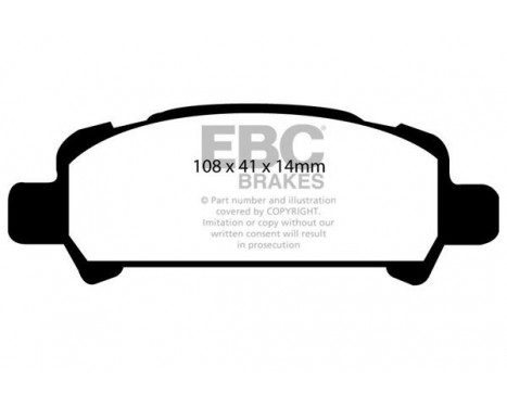 Brake Pad Set, disc brake Greenstuff DP21293 EBC, Image 4