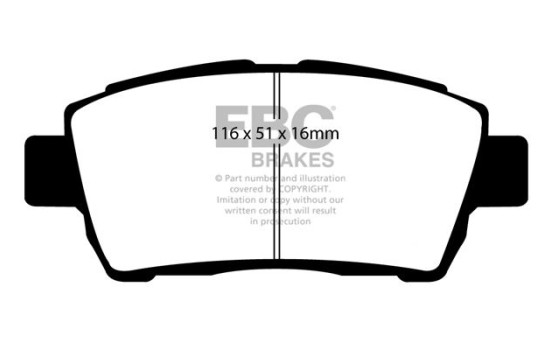 Brake Pad Set, disc brake Greenstuff DP21295 EBC, Image 4