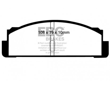 Brake Pad Set, disc brake Greenstuff DP2130 EBC, Image 4