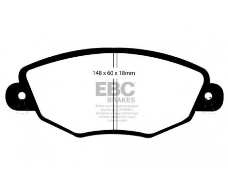 Brake Pad Set, disc brake Greenstuff DP21322 EBC, Image 4