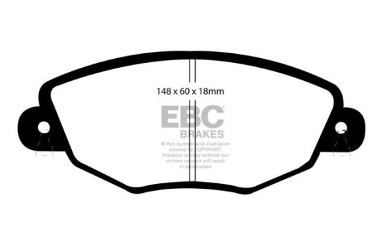 Brake Pad Set, disc brake Greenstuff DP21322 EBC, Image 4