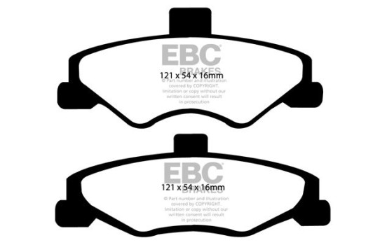 Brake Pad Set, disc brake Greenstuff DP21323 EBC, Image 4