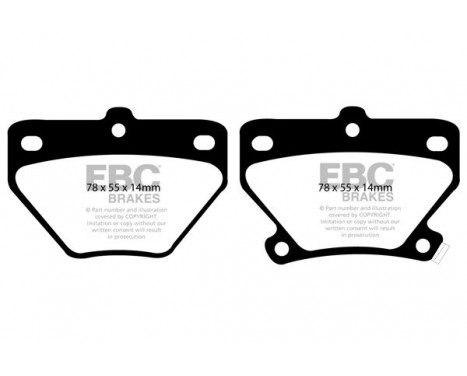 Brake Pad Set, disc brake Greenstuff DP21326 EBC, Image 4