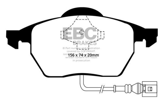 Brake Pad Set, disc brake Greenstuff DP21330 EBC, Image 4