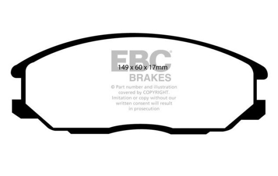 Brake Pad Set, disc brake Greenstuff DP21332 EBC, Image 4