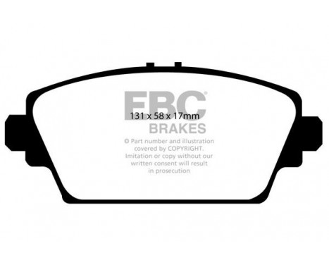 Brake Pad Set, disc brake Greenstuff DP21339 EBC, Image 4