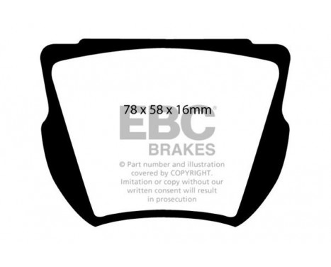 Brake Pad Set, disc brake Greenstuff DP2134 EBC, Image 4