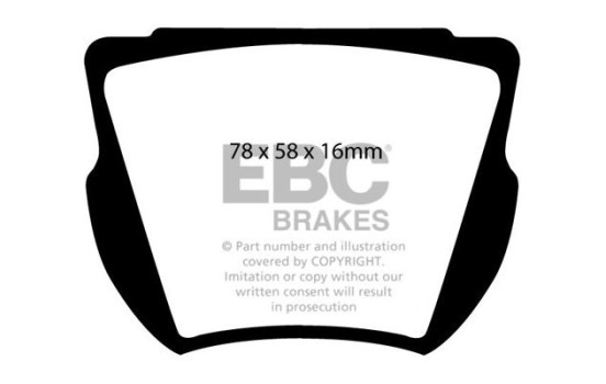 Brake Pad Set, disc brake Greenstuff DP2134 EBC, Image 4
