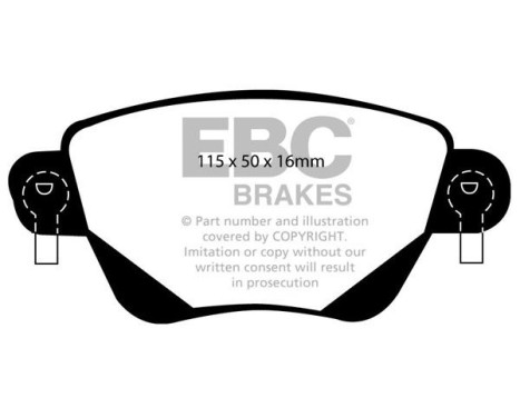 Brake Pad Set, disc brake Greenstuff DP21350 EBC, Image 4