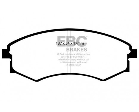 Brake Pad Set, disc brake Greenstuff DP21358 EBC, Image 4