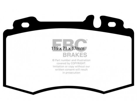 Brake Pad Set, disc brake Greenstuff DP21363 EBC, Image 4