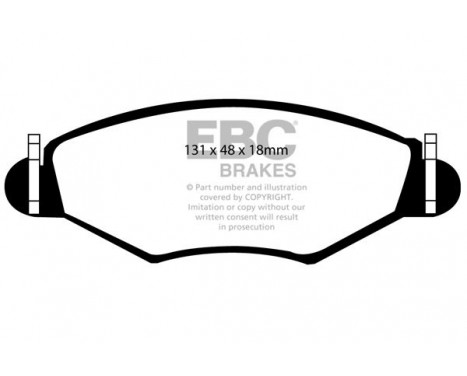 Brake Pad Set, disc brake Greenstuff DP21366 EBC, Image 4